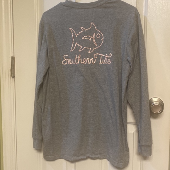 Southern Tide Long Sleeve Grey T-Shirt - Picture 2 of 5